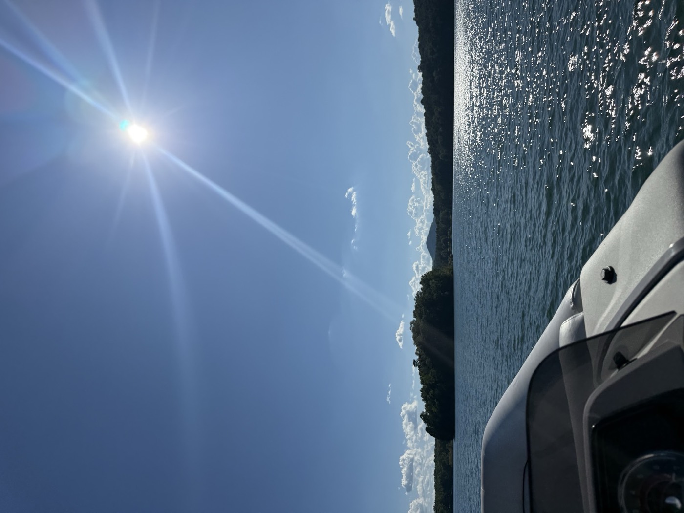 Mid-day sunburst on Lake Chatuge